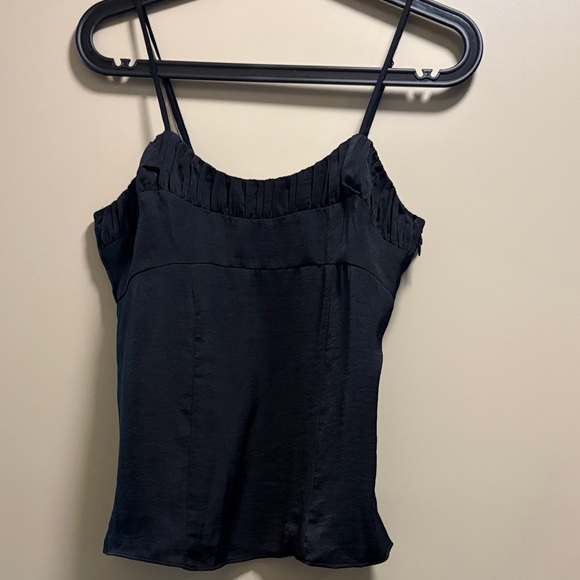 Banana Republic Tops - Banana Republic Black Satin Spaghetti Strap Camisole